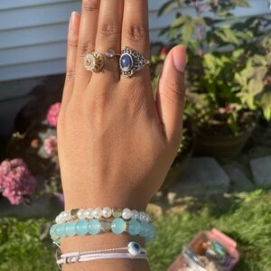 2 pc heart bracelet set